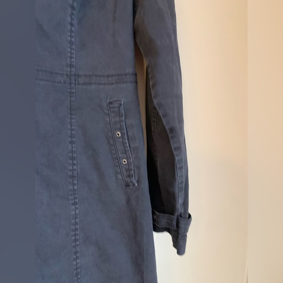 Royal Bones coat  by Daang black corset back trench coat goth y2k stretch denim - Picture 4 of 10